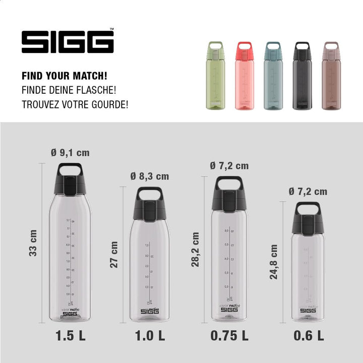 SIGG - Tritan Trinkflasche - Total Color ONE - Für Kohlensäurehaltige Getränke Geeignet - Spülmaschi