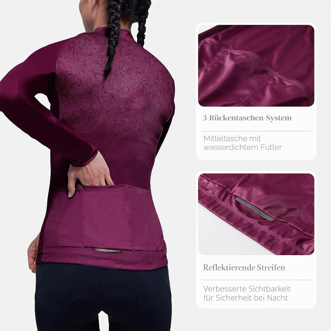 Santic Radtrikot Damen Kurz Fahrradtrikot Damen Fahrrad Shirt S Violett, S Violett
