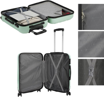 ITACA - Reisekoffer der Firma, Set mit 4 Rädern – Set Travel Cases ABS – Set Sturdy and Light Travel