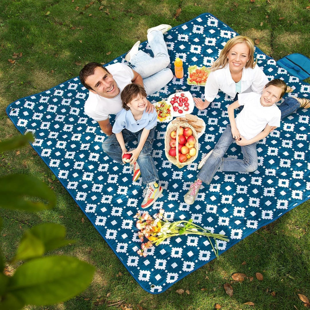 OESSUF Picknickdecke wasserdicht 200x200, extra grosse Picknickdecke XXL Stranddecke sandfrei tragba