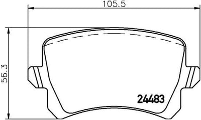 HELLA PAGID 8DB 355 025-331 Bremsbelagsatz - T2633 - Dicke/Stärke: 17.2mm - Bremssystem: Lucas - nic