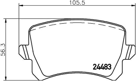 HELLA PAGID 8DB 355 025-331 Bremsbelagsatz - T2633 - Dicke/Stärke: 17.2mm - Bremssystem: Lucas - nic