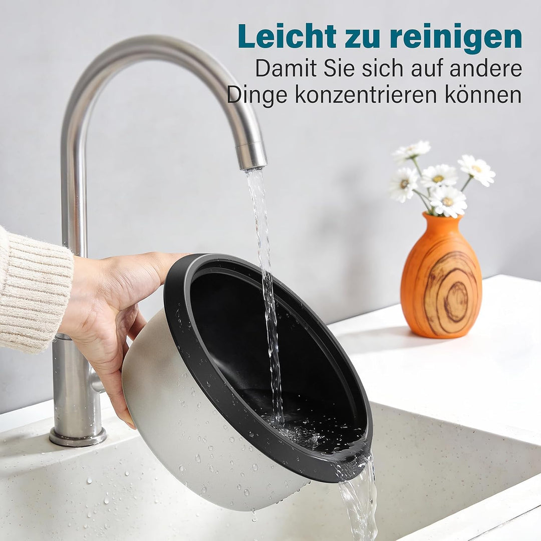 Reiskocher und Dampfgarer, (1 Liter, 8 Tassen gekocht) für 4-5 Personen, Multifunktional Antihaft-Pf
