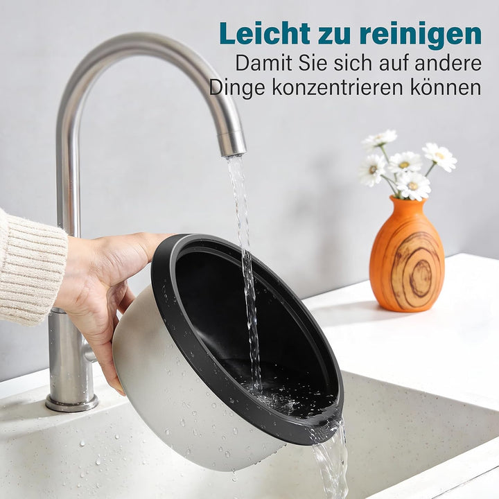 Reiskocher und Dampfgarer, (1 Liter, 8 Tassen gekocht) für 4-5 Personen, Multifunktional Antihaft-Pf