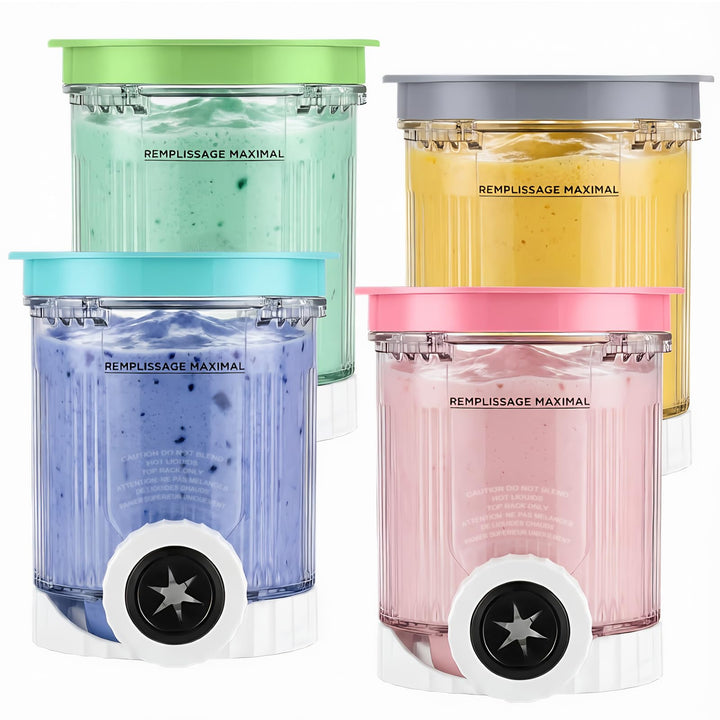 Creami Behälter, 4 Stück Behälter für Ninja Creami Swirl, Kompatibel mit Ninja Creami NC701EU NC700