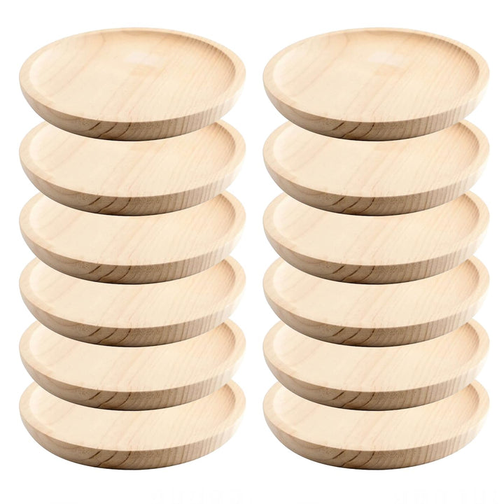 Ruibal - Holzteller Rund - Holzplatte - Fleischteller - Pizzateller - Schneidebrett - Kiefer - Set v