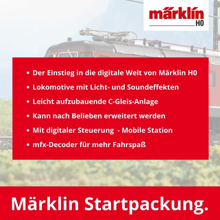 Märklin 29488 Digital-Startpackung „Schweizer Güterzug mit Elektrolokomotive Re 620“, Spur H0 Modell