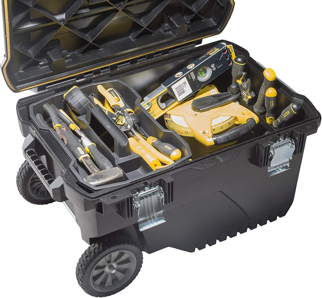 Stanley FatMax Mobile Werkzeugbox / Werkzeugbehälter (52.5x75x45cm, Koffer mit hohem Volumen 90 Lite