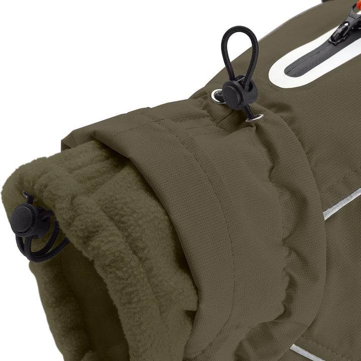 HUNTER Hundemantel NORDBY, Farbe: Oliv, wasserabweisend, warm gefüttert, reflektierend, ideal für Ou