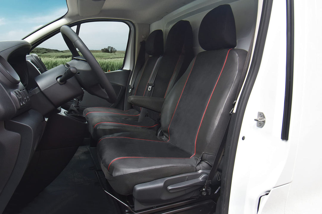 Sitzbezüge passgenau King geeignet für Trafic, NV300, Vivaro, Talento ab 2014/-20 - Kunstleder mit S