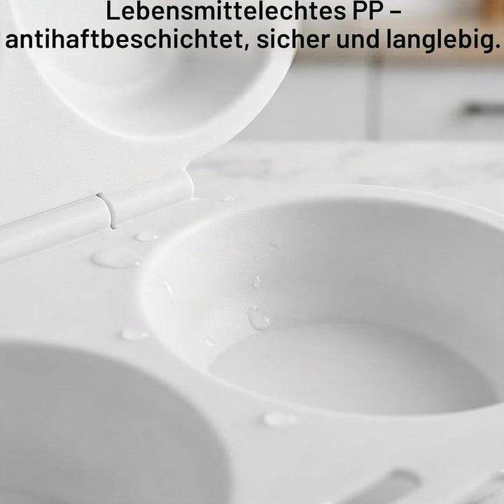 2 Stück Microwave Egg Poacher With Lid &amp; Handle, Mikrowellen-Eierkocher für 2 Eier, Antihaft Eipochi