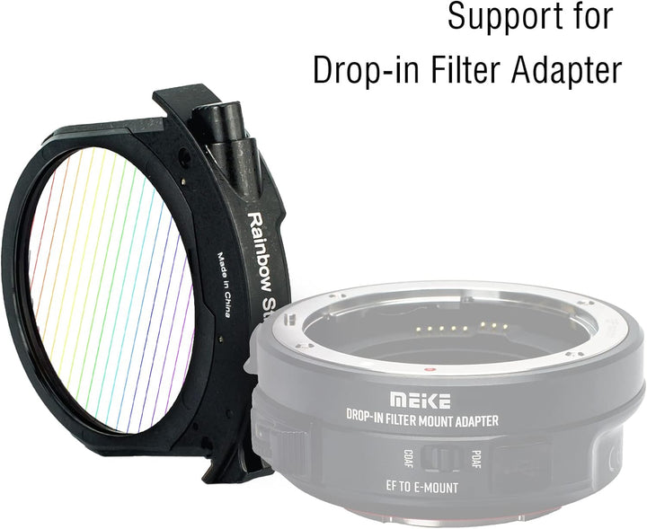 Meike Rainbow Streak Drop-in Filter für Canon und Meike Drop-in Filter Mount Adapter Serie MK-EFTR-R