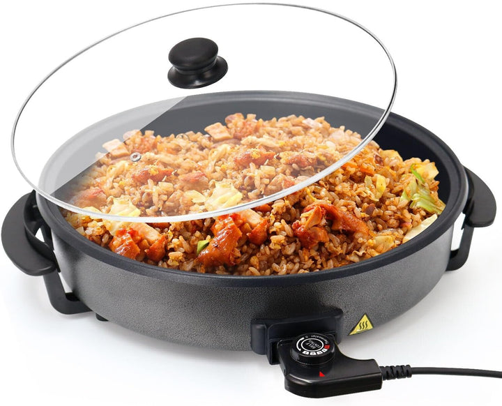Shov Elektrische Pfanne Ø 32/5cm Pizzapfanne Partypfanne Elektropfanne Bratpfanne