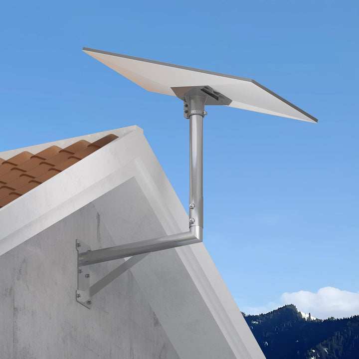 Starlink Standard Wandhalterung Lang mit Rohradapter Gen 3 Long Wall Mount V3 V4 Edelstahl, massiv u