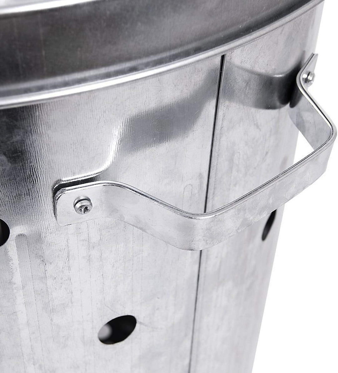 XL Feuertonne 75 Liter verzinkt Feuerschale Feuerfass aus Metall Gartenabfall Verbrennungstonne Gart
