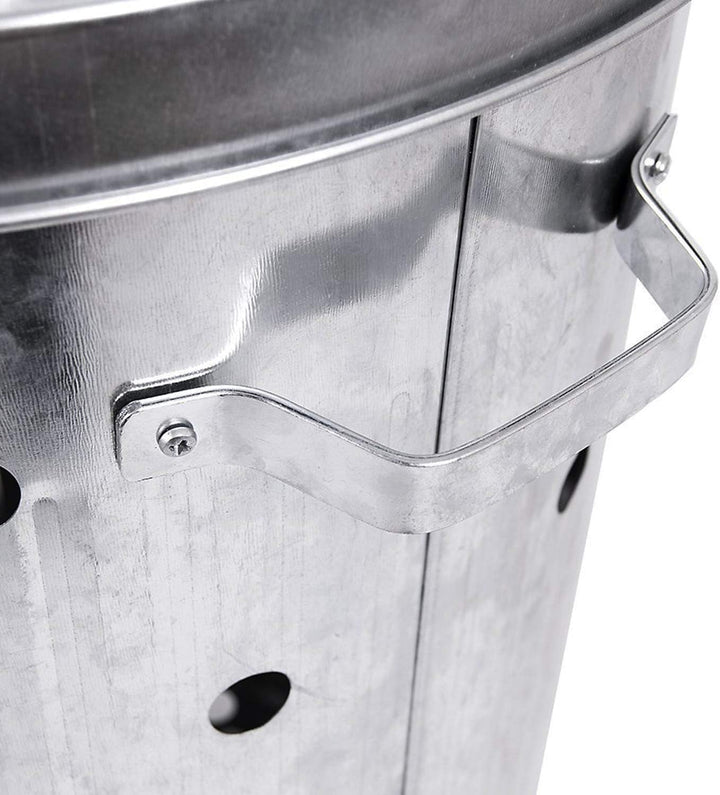 XL Feuertonne 75 Liter verzinkt Feuerschale Feuerfass aus Metall Gartenabfall Verbrennungstonne Gart
