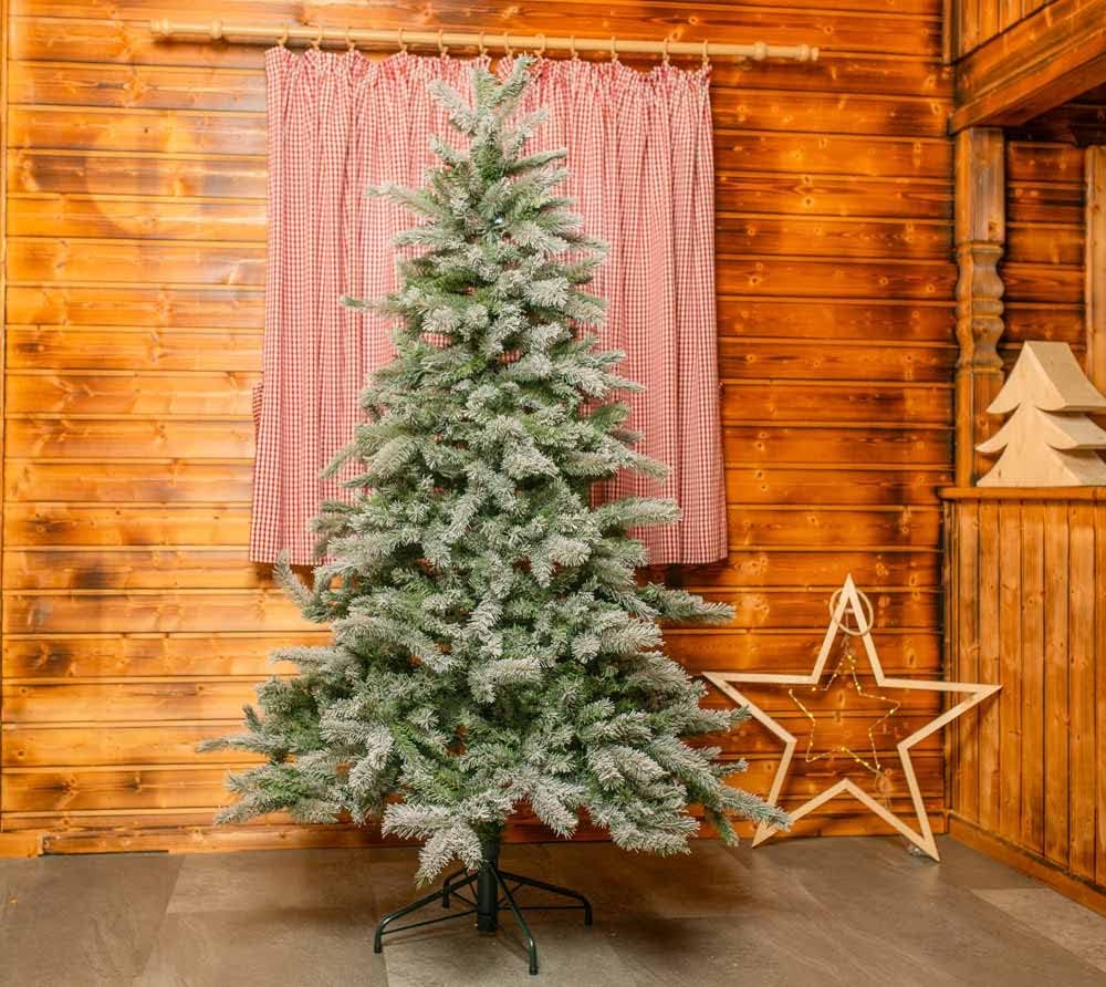 Evergreen Weihnachtsbaum 180 cm – naturgetreuer Tannenbaum, künstliche Fichte mit Ständer – Christba