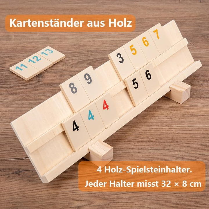 Okey Spiel, Rummikub Holz, Okay Spiel, Rummy Cup, VIP AHSAP Okey Takimi, Wooden Rummy Set with Melam