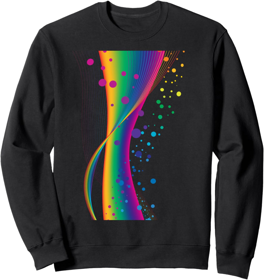 Abstrakte Regenbogen und Blase Design Sweatshirt