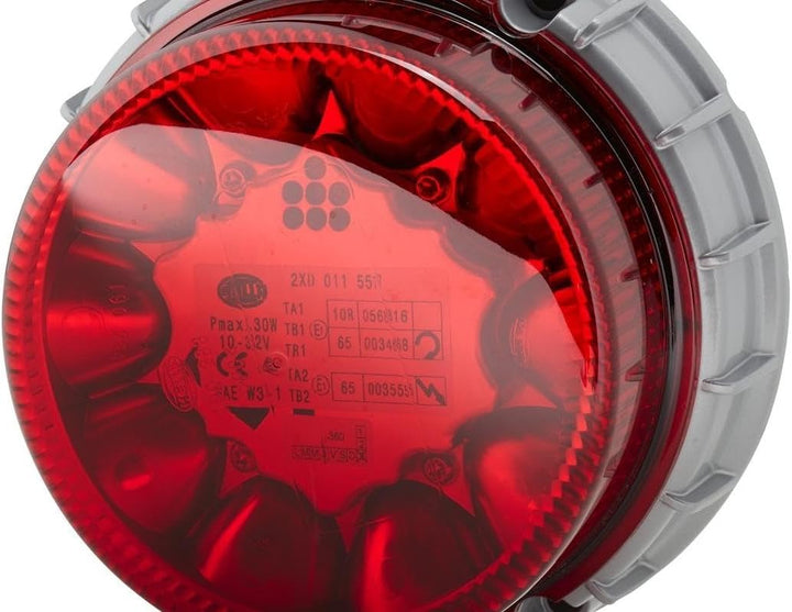 HELLA - LED-Blitz-Kennleuchte - K-LED 2.0 F - 12/24V - rot - Schraubanschluss/Anbau - 2XD 011 557-12