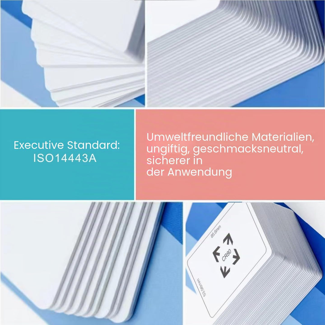 (100 Stück)Inkjet Printable PVC ID Cards Kompatibel Mit Epson und Canon Inkjet Drucker, CR80 30 MIL