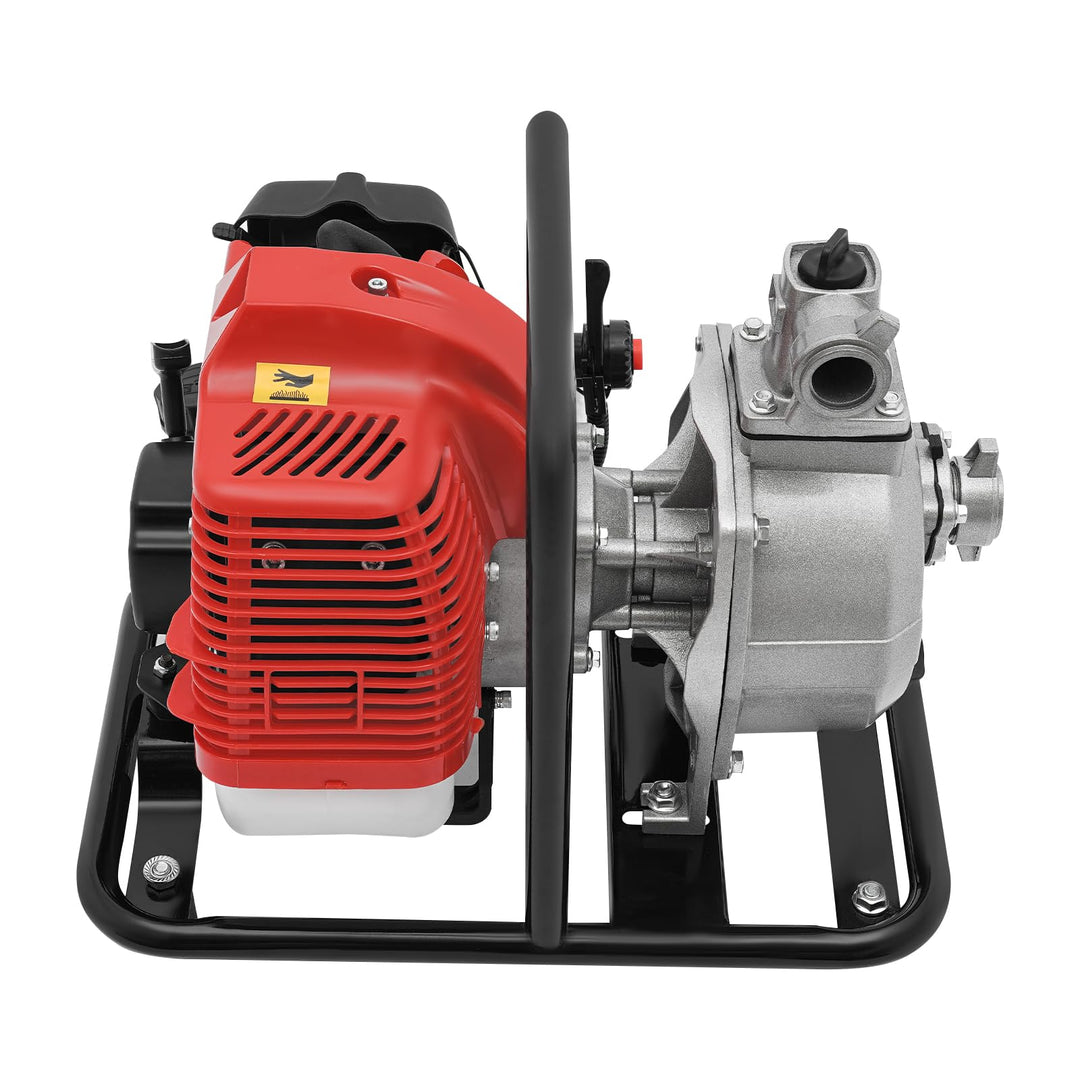 Benzin Wasserpumpe 2-Takt Motor 43cc 1.25KW (1.7PS) • Tragbare Hochleistungs-Gartenpumpe • 10m³/h Du