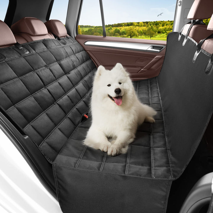 Hundedecke Auto Rückbank 4-in-1, 100% Wasserdicht, Rücksitz mit Seitenschutz, Hundesitz Auto Rückban