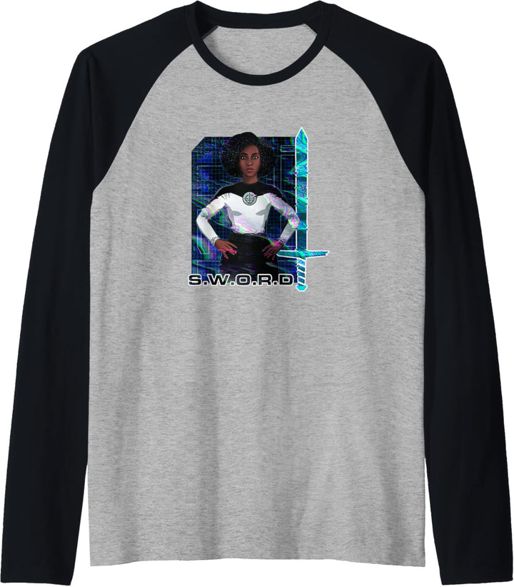 Marvel WandaVision Monica Rambeau S.W.O.R.D. Glitch Raglan