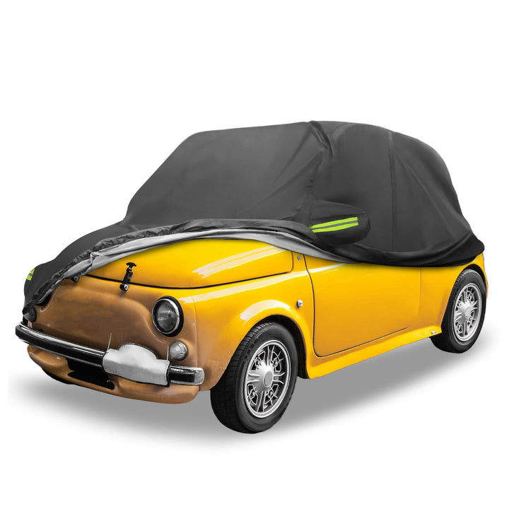 QUARKZMAN wasserdichte Autoabdeckung Outdoor Vollgarage für FIAT 500 2007-2022