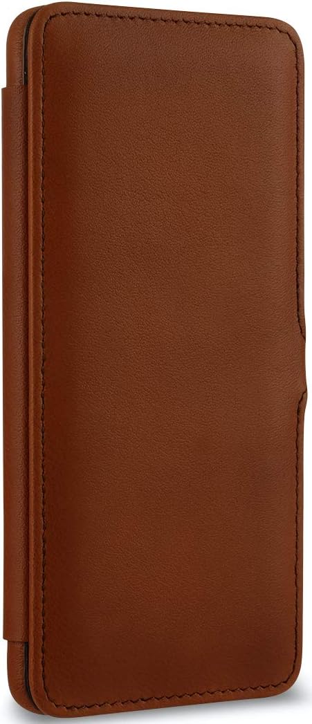 STILGUT Book Case entwickelt für Samsung Galaxy A51 Hülle aus Leder mit Clip-Verschluss, Lederhülle,