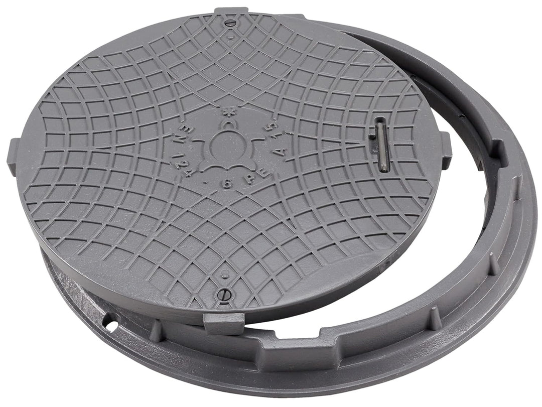BABYLONPLAST Schachtabdeckung, Schachtdeckel DN600/750 - Runder Kunststoff Kanaldeckel, Ø 600/750 mm
