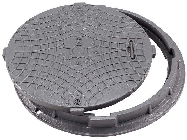 BABYLONPLAST Schachtabdeckung, Schachtdeckel DN600/750 - Runder Kunststoff Kanaldeckel, Ø 600/750 mm