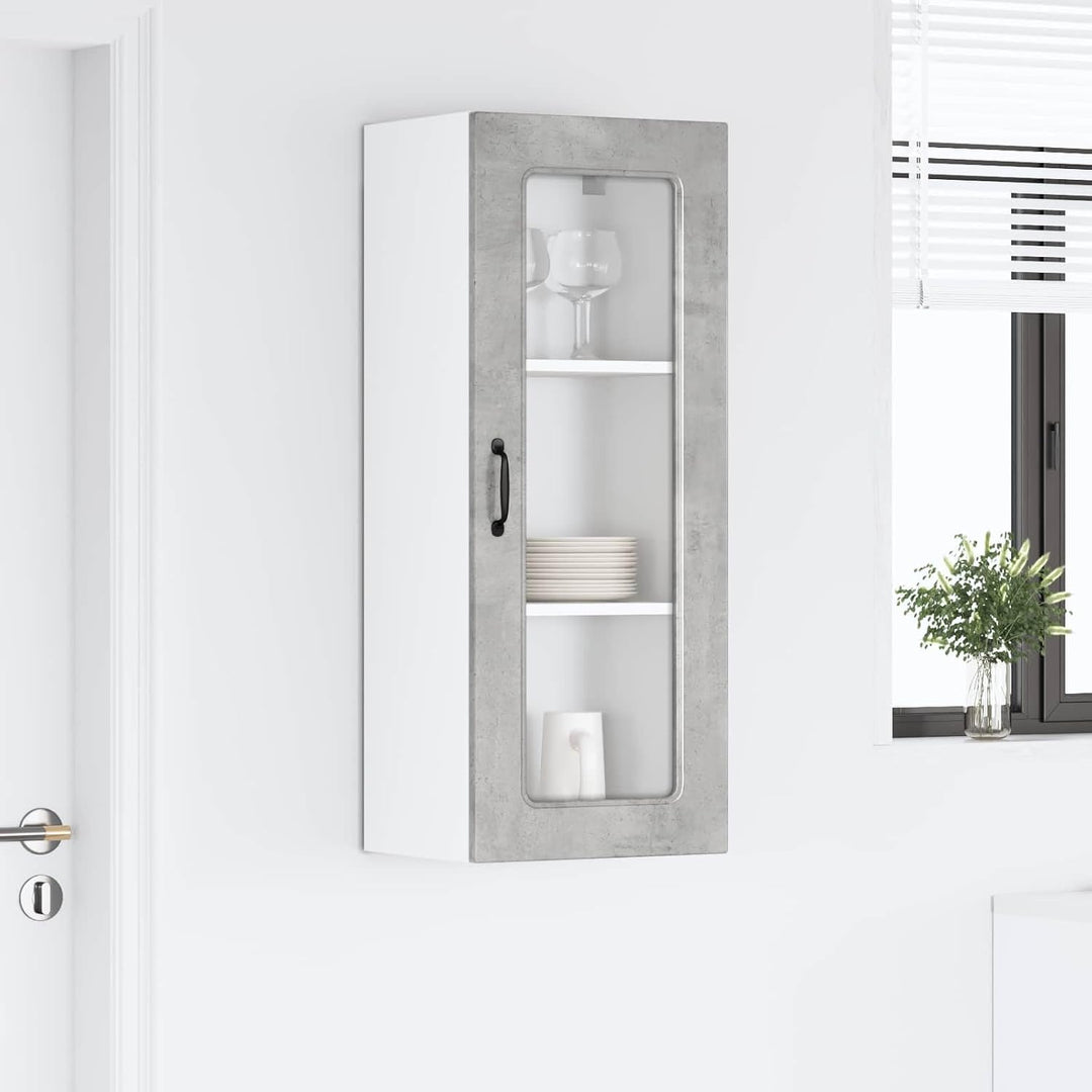 vidaXL Geschirrspülerfront Kalmar Beton Grau 40 x 31 x 100 cm, Eleganter moderner Küchenregal, gross