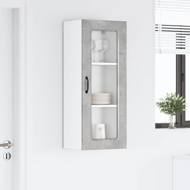 vidaXL Geschirrspülerfront Kalmar Beton Grau 40 x 31 x 100 cm, Eleganter moderner Küchenregal, gross