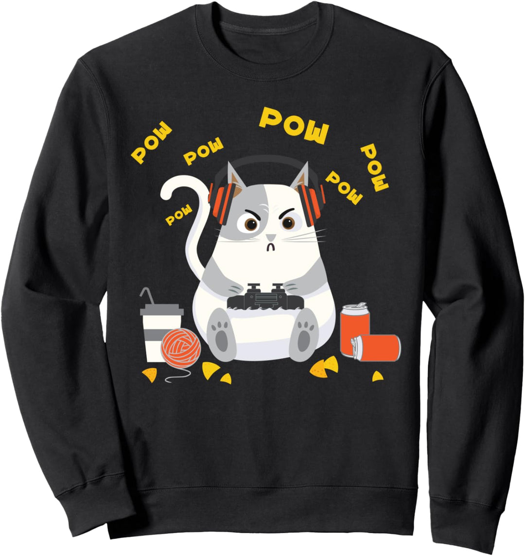 Videospiele Lustige Gamer Cat Gaming Sweatshirt