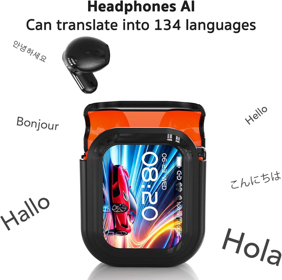 2025 NEUE NE20 AI-Übersetzer-Ohrhörer Echtzeit, 3-in-1 Bluetooth 6.0 Übersetzer-Kopfhörer mit 6 Über