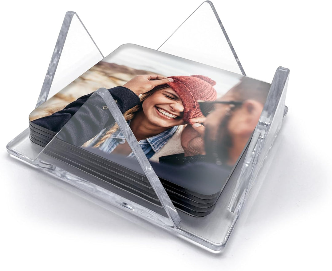 Untersetzer mit Foto personalisiert - Personalisierbare Acrylglas-Untersetzer Bedrucken (Eckig) (Acr