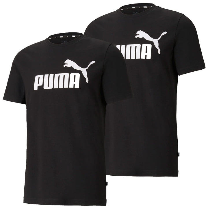 PUMA Herren Ess Logo Tee T-shirt M Schwarz, M Schwarz