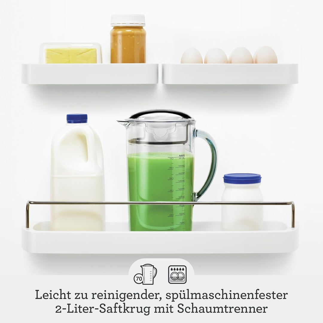 Sage Appliances SJE430 the Nutri Juicer Cold, Entsafter, Gebürstetes Edelstahl Entsafter mit 2 Gesch