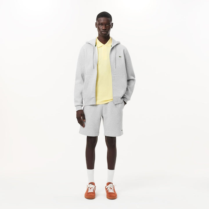 Lacoste Herren Kurze Trainingshose GH6961, Männer Sportshorts,Freizeithose L Grau, L Grau