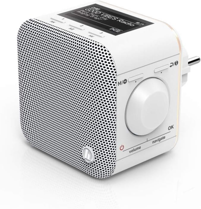 Hama Steckdosenradio DAB+/DAB Digitalradio klein(Plug in Radio mit DAB/DAB Plus/FM/Bluetooth/AUX in
