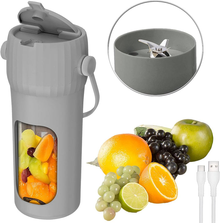 Rosenstein & Söhne Standmixer: Power Akku-Getränkemixer 100 W, 6 Klingen, 1.500 mAh, BPA-frei, USB-C