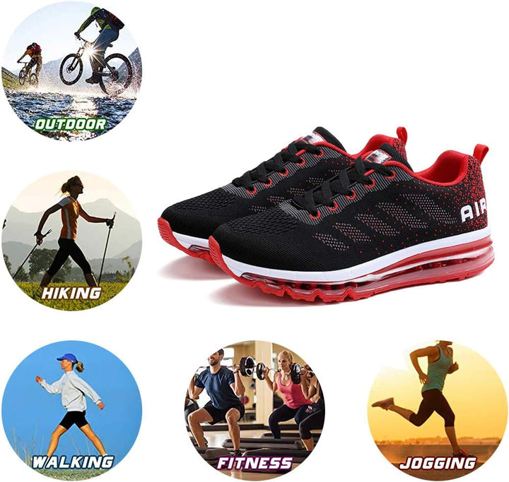 frysen Herren Damen Sportschuhe Laufschuhe mit Luftpolster Turnschuhe Profilsohle Sneakers Leichte S