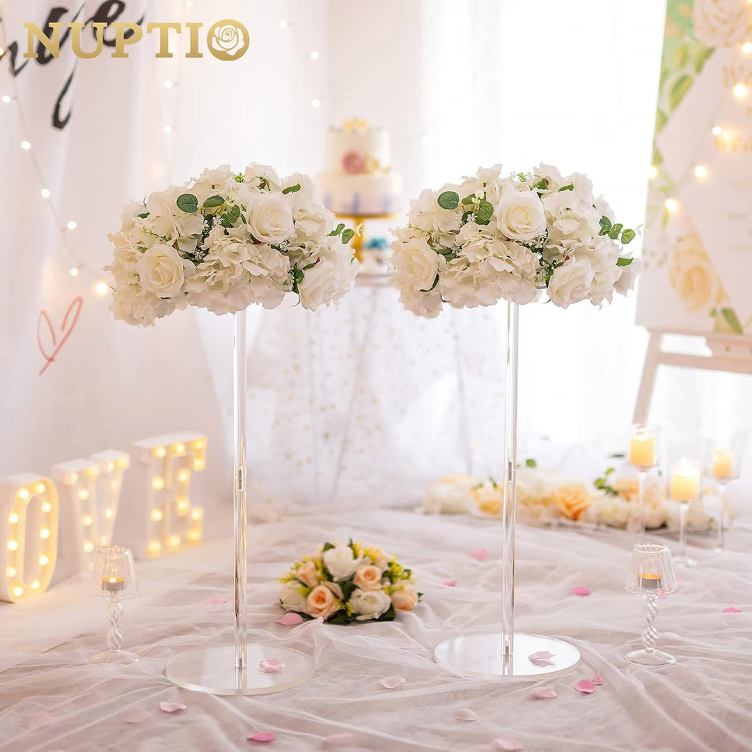NUPTIO Blumenkugeln für Hochzeitstafeln 2 Künstliche Blumenkugeln mit 36cm Durchmesser Arrangement B