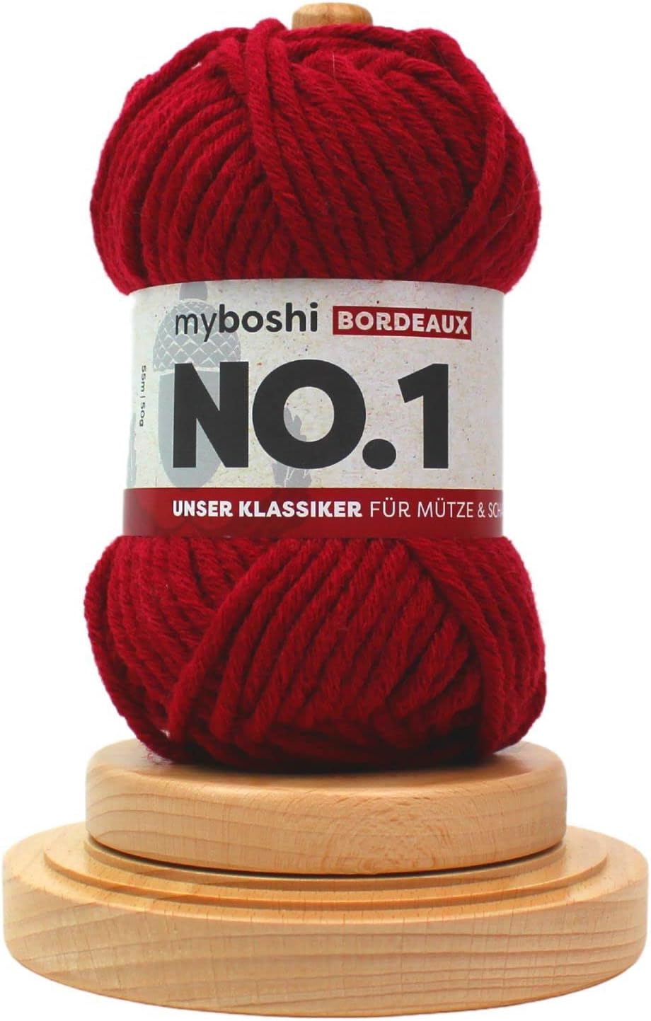 myboshi Wollabwickler Basic, Buche massiv, hochwertiges Metallkugellager, Made in Germany Buche Basi