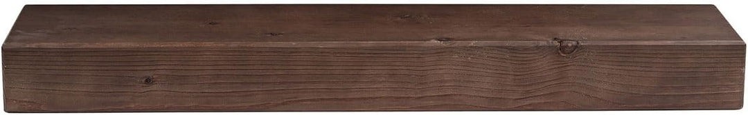 levandeo Wandregal Holz Massiv 80x20cm Nussbaum Farbig Wandboard Vintage Rustikal Design Natur Regal