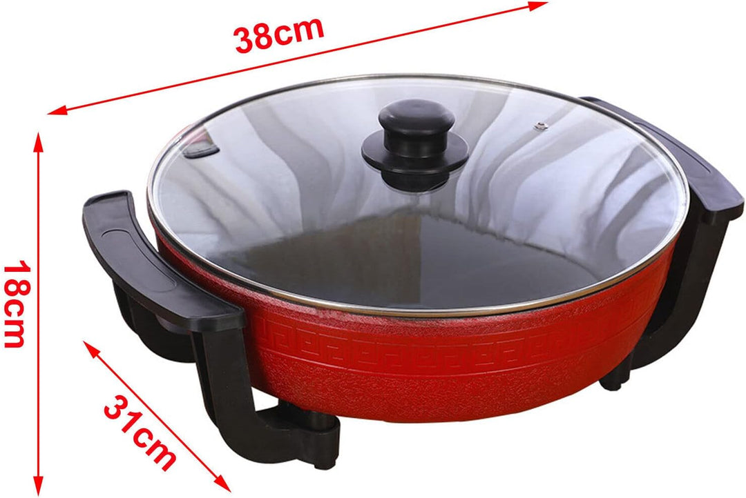 Elektrische Hot Pot, 6L 2 Seiten Wokpfanne Küche Feuertopf Chinesischer Suppentopf Kochgeschirr 1300