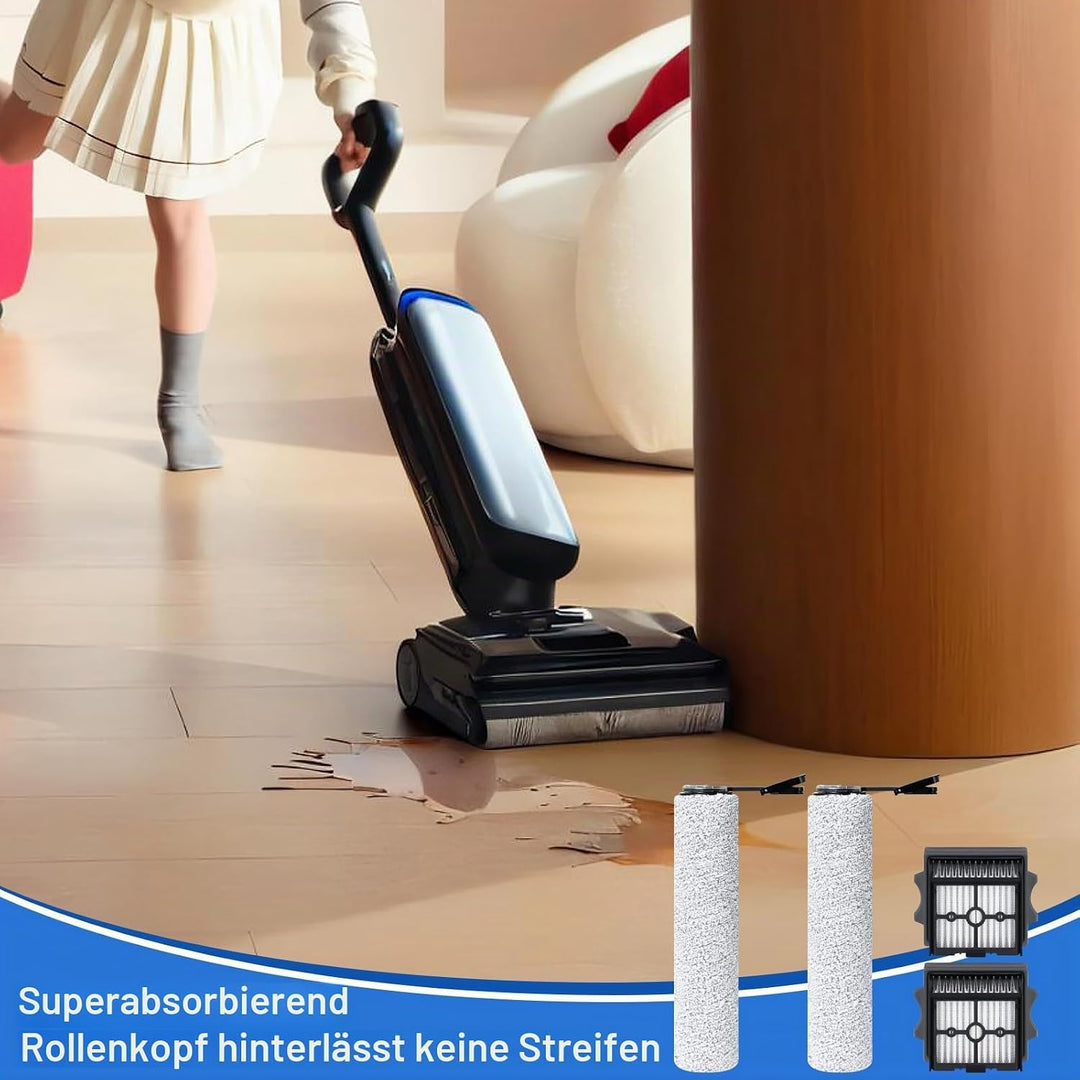 Ersatzbürstenrolle und HEPA-Filter passend für Tineco Floor One S7 Stretch Ultra/S7 Artist/S7 Master