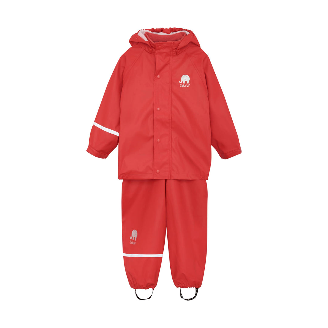 Celavi Unisex Basic Rainwear Set-Solid Pu Regenjacke 70 Baked Apple, 70 Baked Apple