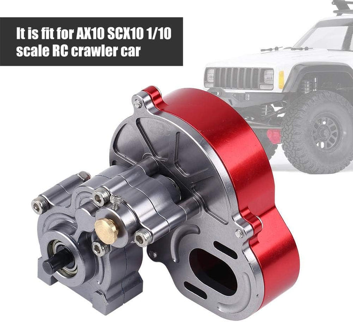 Dilwe RC-Autogetriebe, Metall-RC-Mittelgetriebe mit Schrauben für AX10 SCX10 Massstab 1:10 RC Crawle